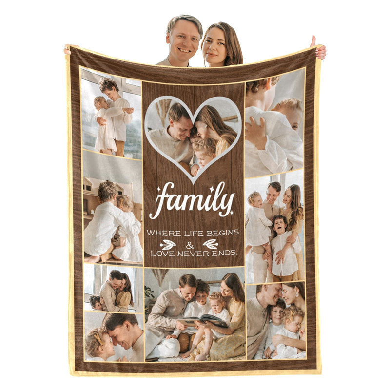 Personalized Gift Photo Throw Blankets For Adult