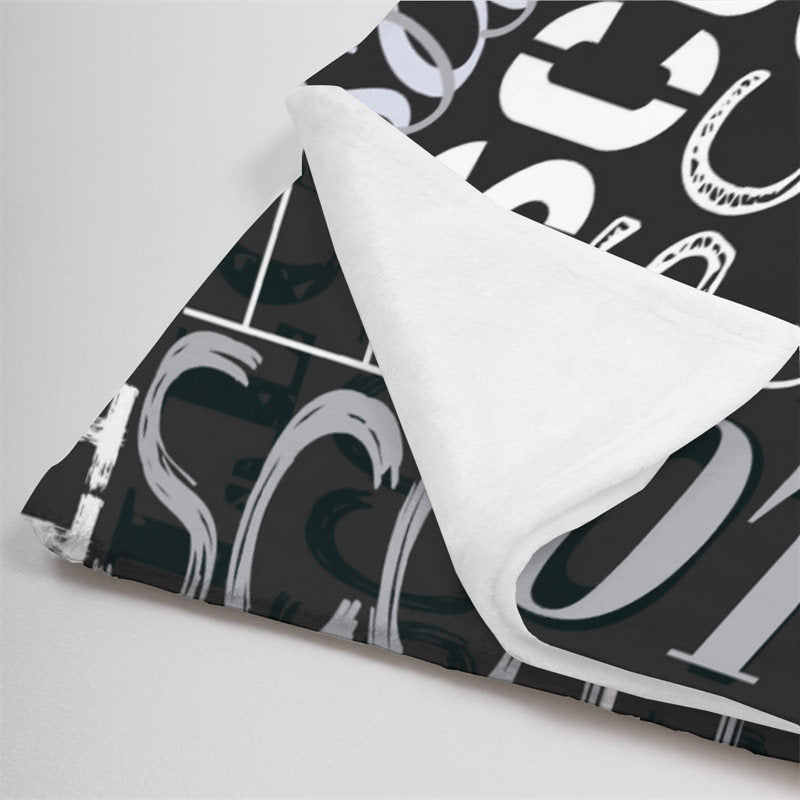 Personalized Name Black Blanket For Adult Kid Gift