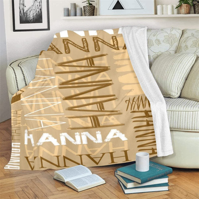 Personalized Name Burlywood Blanket Gift For Kid
