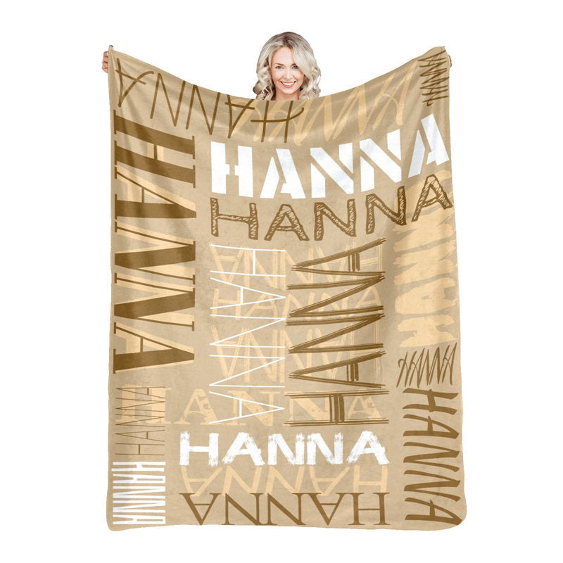 Personalized Name Burlywood Blanket Gift For Kid