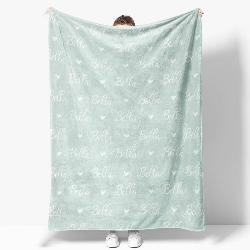 Personalized Name Fleece Blanket for Kids Gift