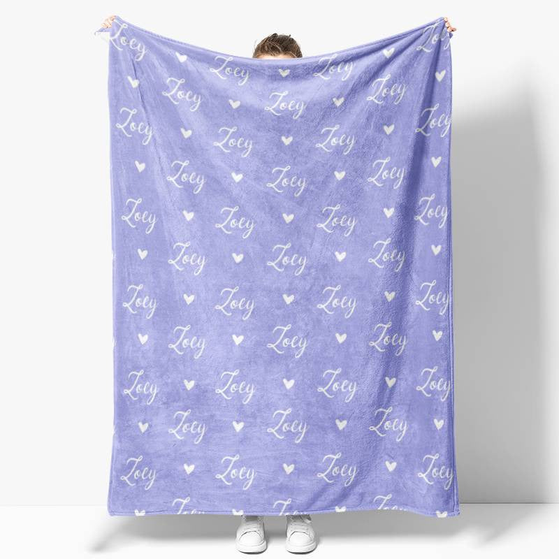 Personalized Name Fleece Blanket for Kids Gift