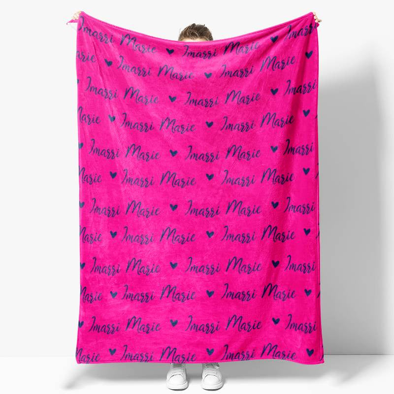 Personalized Name Fleece Blanket for Kids Gift