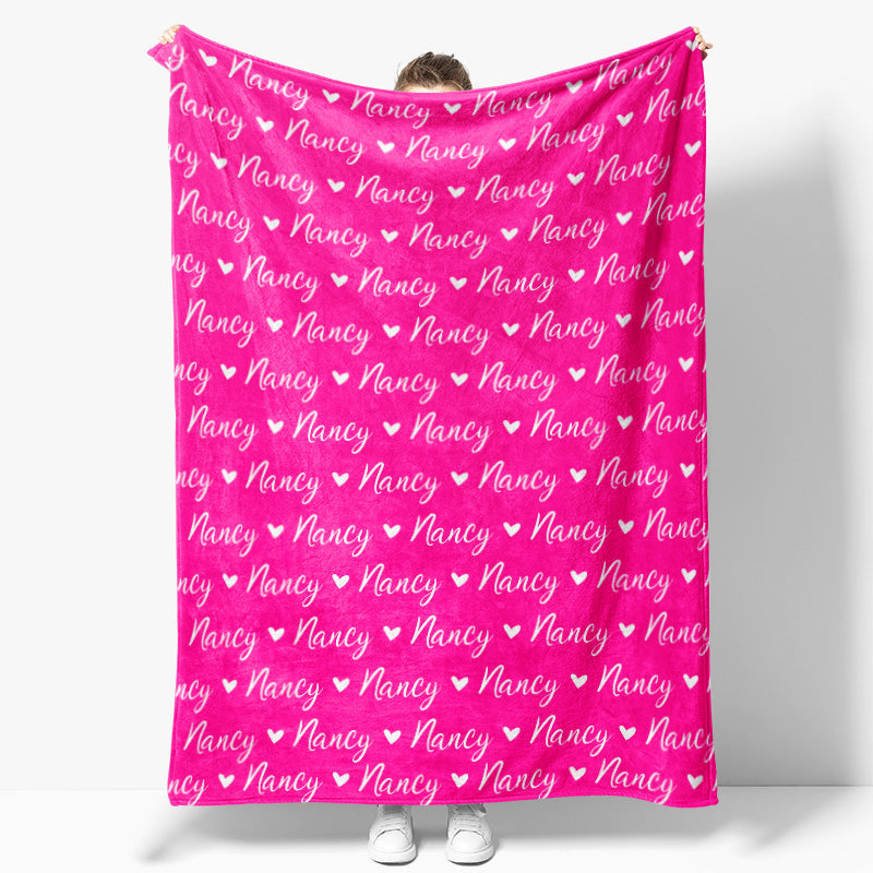 Personalized Name Fleece Blanket for Kids Gift
