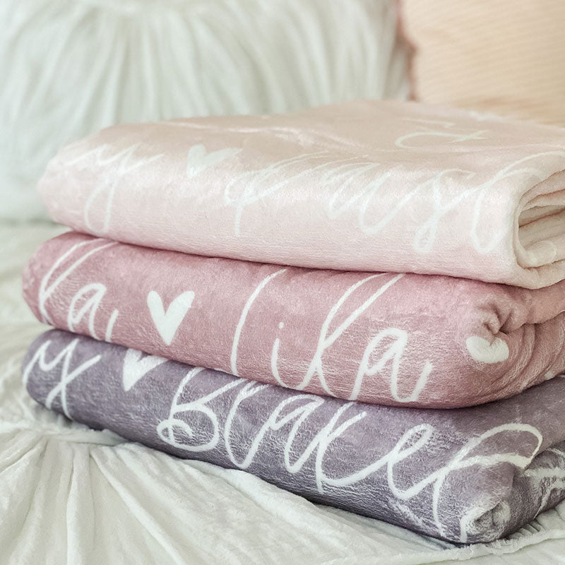 Personalized Name Fleece Blanket for Kids Gift