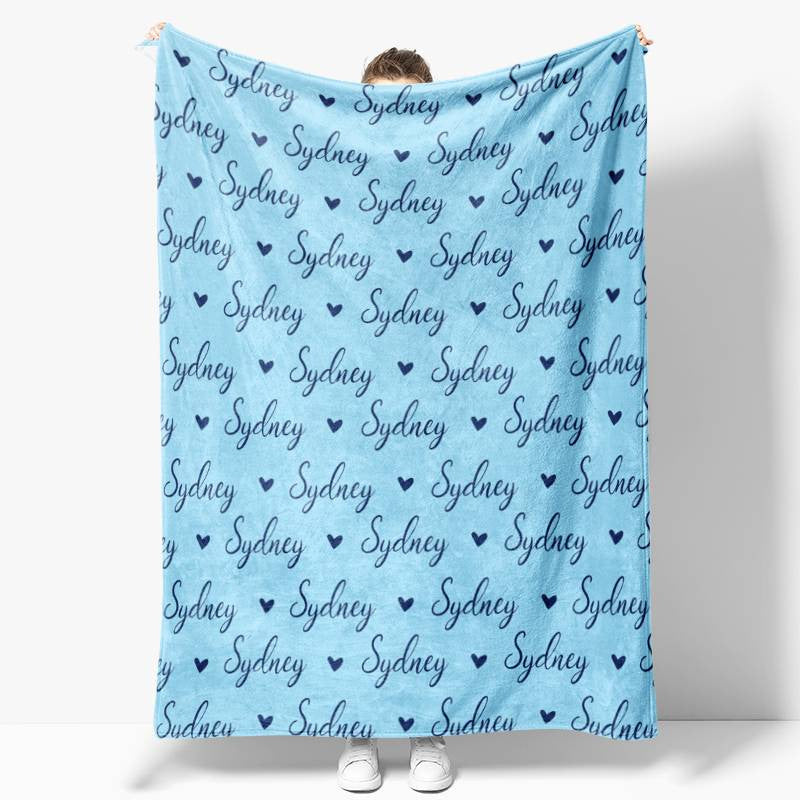 Personalized Name Fleece Blanket for Kids Gift