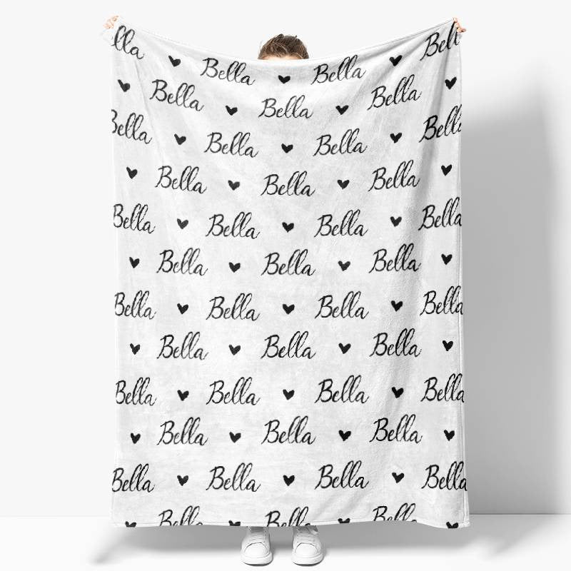 Personalized Name Fleece Blanket for Kids Gift