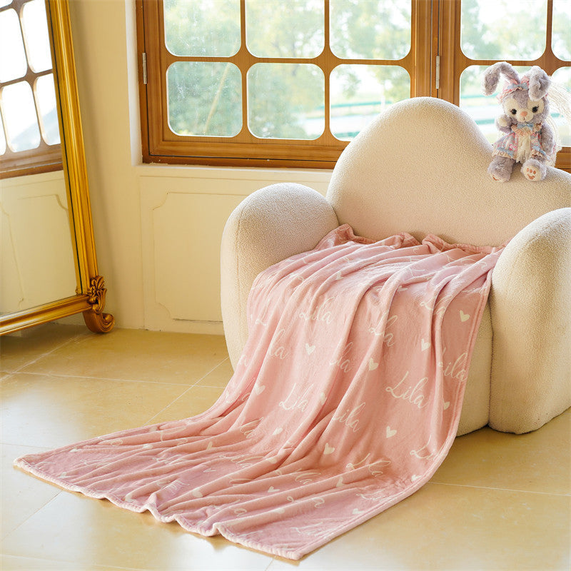 Personalized Name Fleece Blanket for Kids Gift