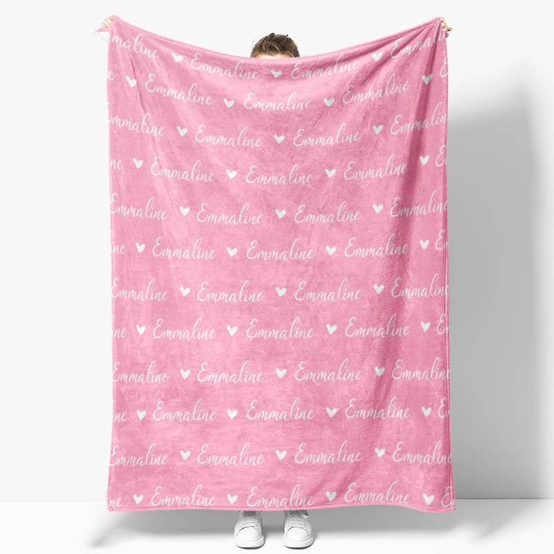 Personalized Name Fleece Blanket for Kids Gift