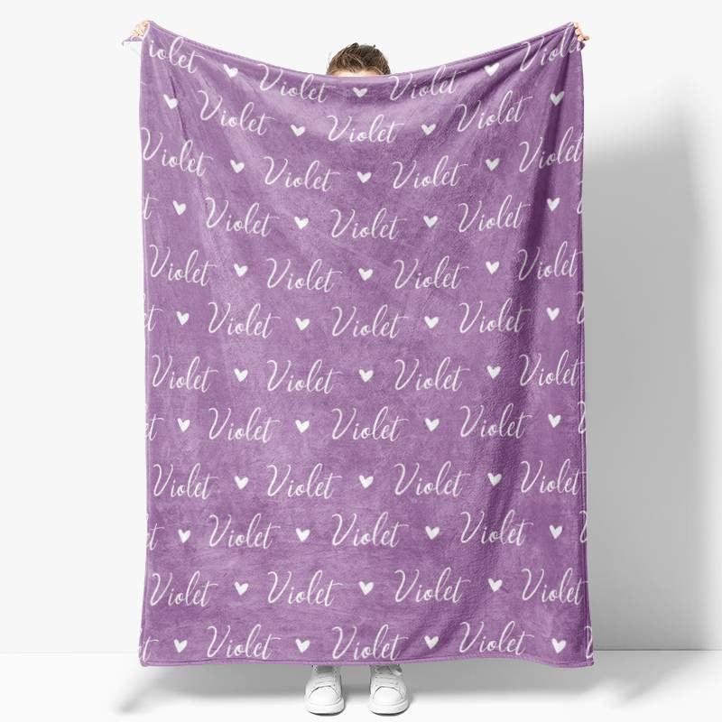 Personalized Name Fleece Blanket for Kids Gift