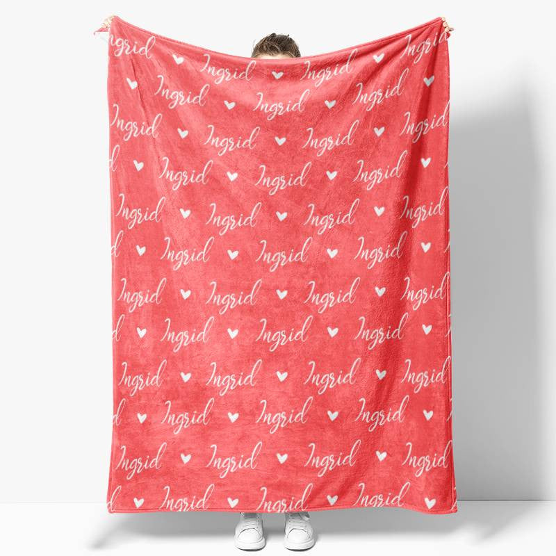 Personalized Name Fleece Blanket for Kids Gift