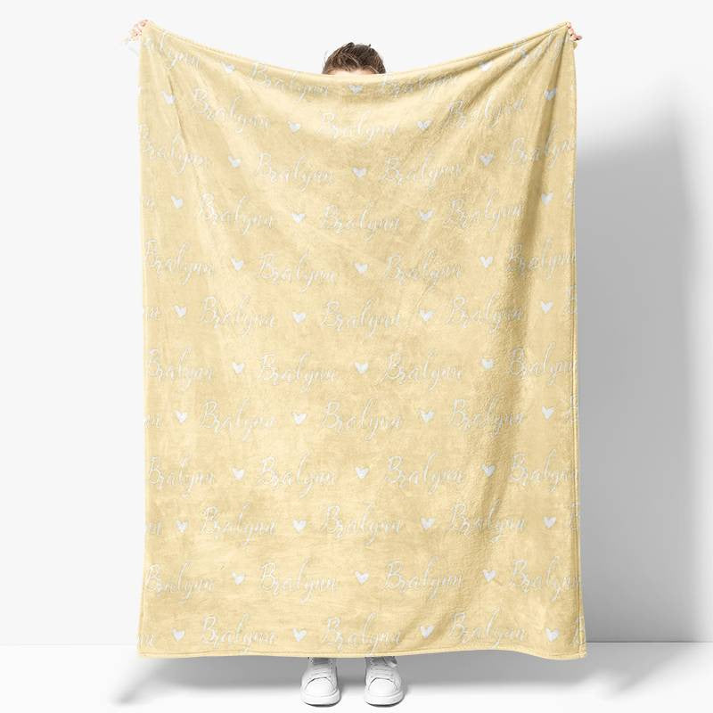 Personalized Name Fleece Blanket for Kids Gift