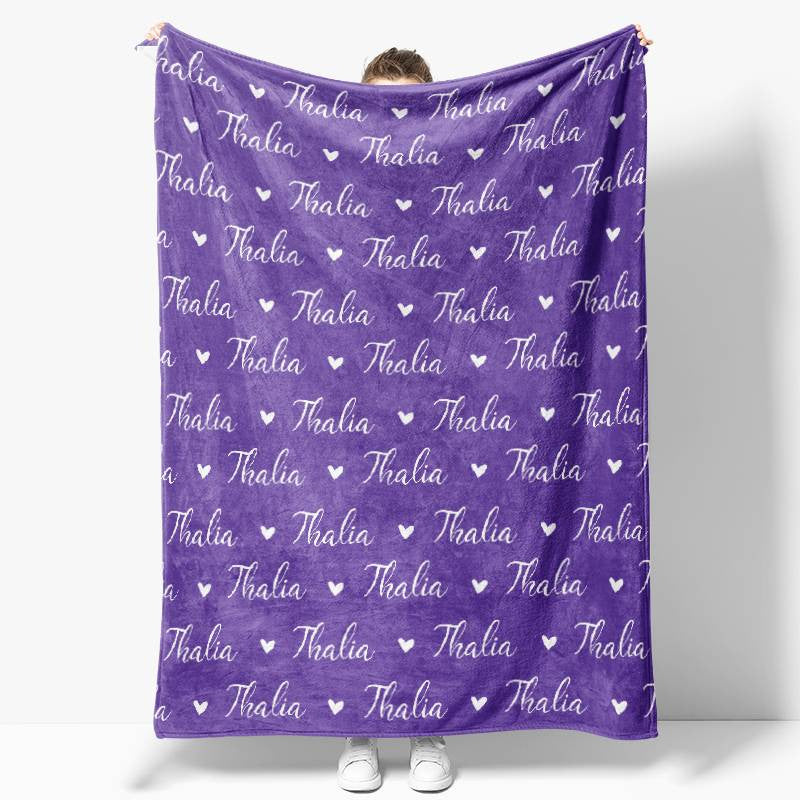 Personalized Name Fleece Blanket for Kids Gift