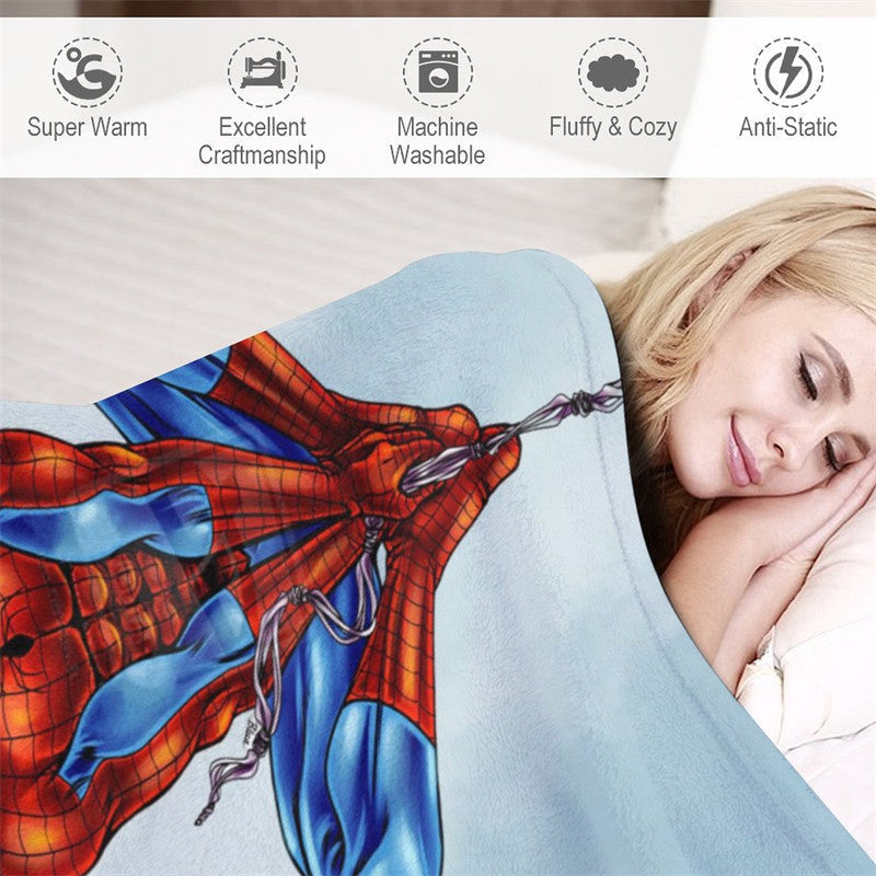 Personalized Photo Super Sipder Hero Boy Blanket