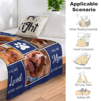 Custom Memorial Blanket Gifts For Puppy Dog Lover