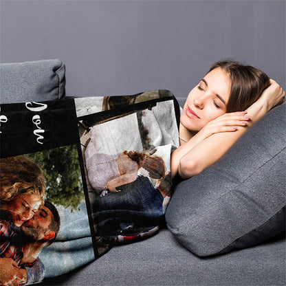 Custom Photo Fleece Throw Blanket For Valentines