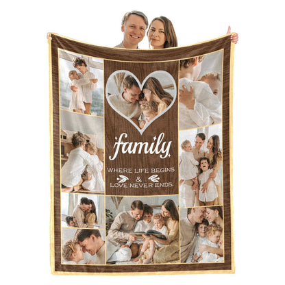 Personalized Gift Photo Throw Blankets For Adult