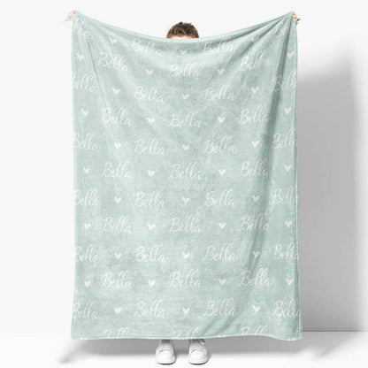 Personalized Name Fleece Blanket for Kids Gift