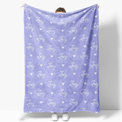 Personalized Name Fleece Blanket for Kids Gift