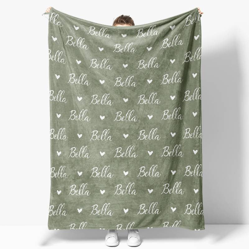 Personalized Name Fleece Blanket for Kids Gift