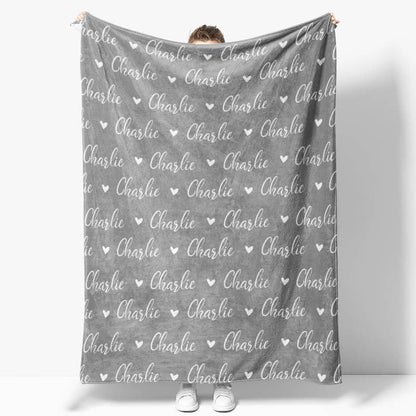 Personalized Name Fleece Blanket for Kids Gift