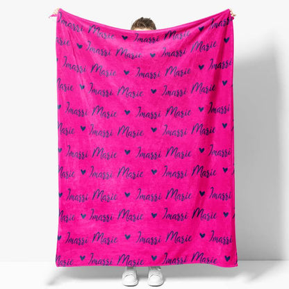 Personalized Name Fleece Blanket for Kids Gift