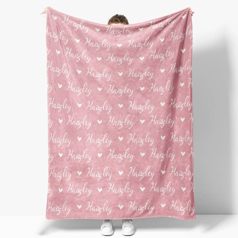 Personalized Name Fleece Blanket for Kids Gift