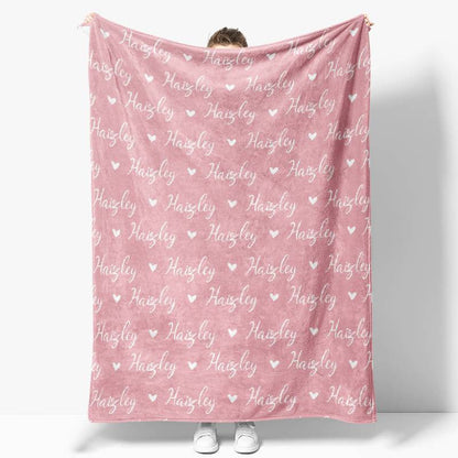 Personalized Name Fleece Blanket for Kids Gift