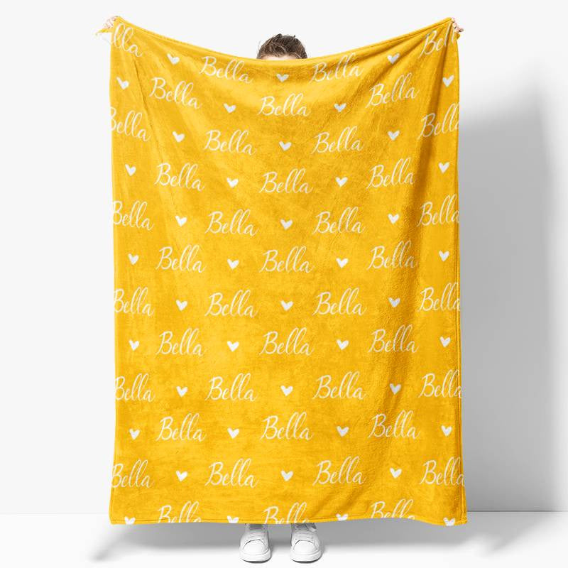 Personalized Name Fleece Blanket for Kids Gift