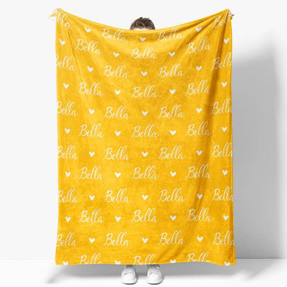 Personalized Name Fleece Blanket for Kids Gift