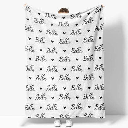 Personalized Name Fleece Blanket for Kids Gift