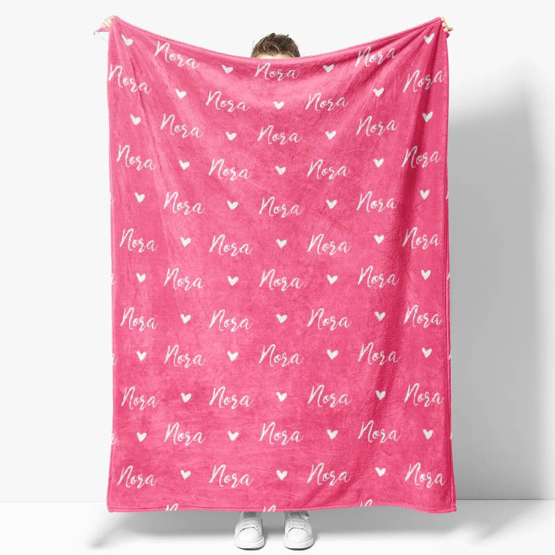 Personalized Name Fleece Blanket for Kids Gift
