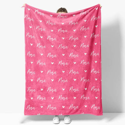 Personalized Name Fleece Blanket for Kids Gift