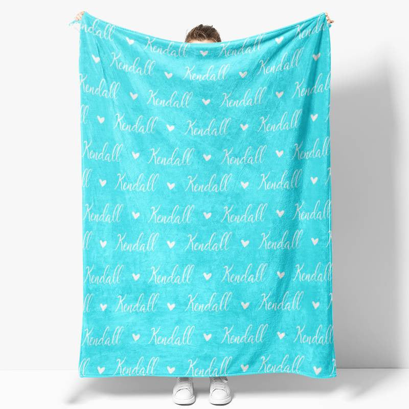 Personalized Name Fleece Blanket for Kids Gift
