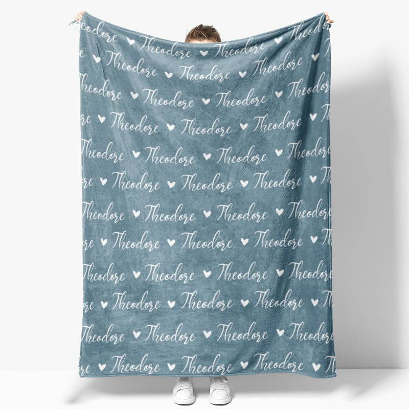 Personalized Name Fleece Blanket for Kids Gift