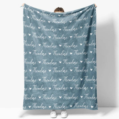 Personalized Name Fleece Blanket for Kids Gift