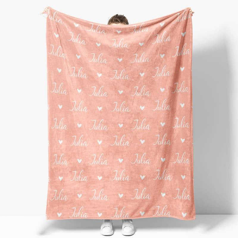 Personalized Name Fleece Blanket for Kids Gift