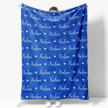 Personalized Name Fleece Blanket for Kids Gift