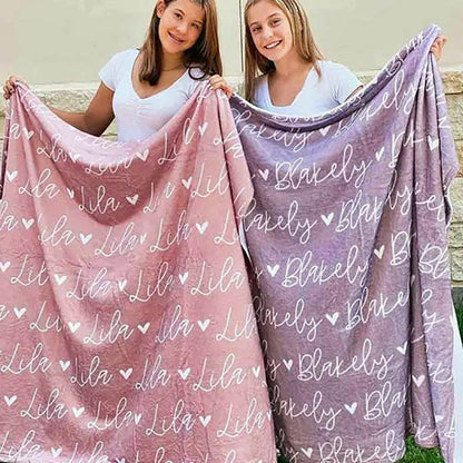 Personalized Name Fleece Blanket for Kids Gift