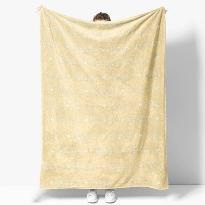 Personalized Name Fleece Blanket for Kids Gift