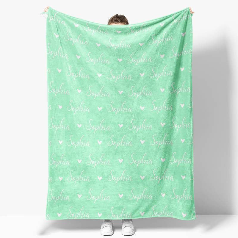 Personalized Name Fleece Blanket for Kids Gift