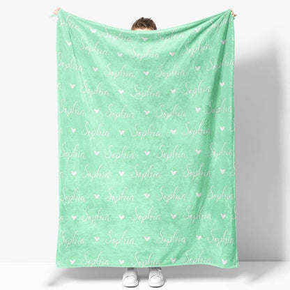 Personalized Name Fleece Blanket for Kids Gift