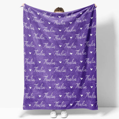Personalized Name Fleece Blanket for Kids Gift