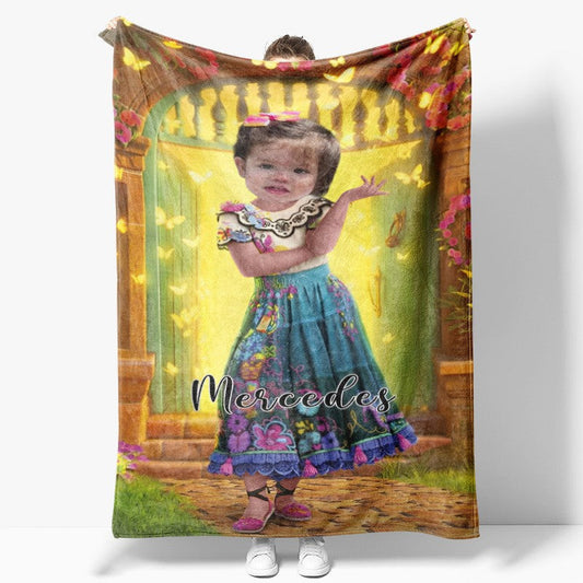Personalized Photo Minority Girl Arch Door Blanket