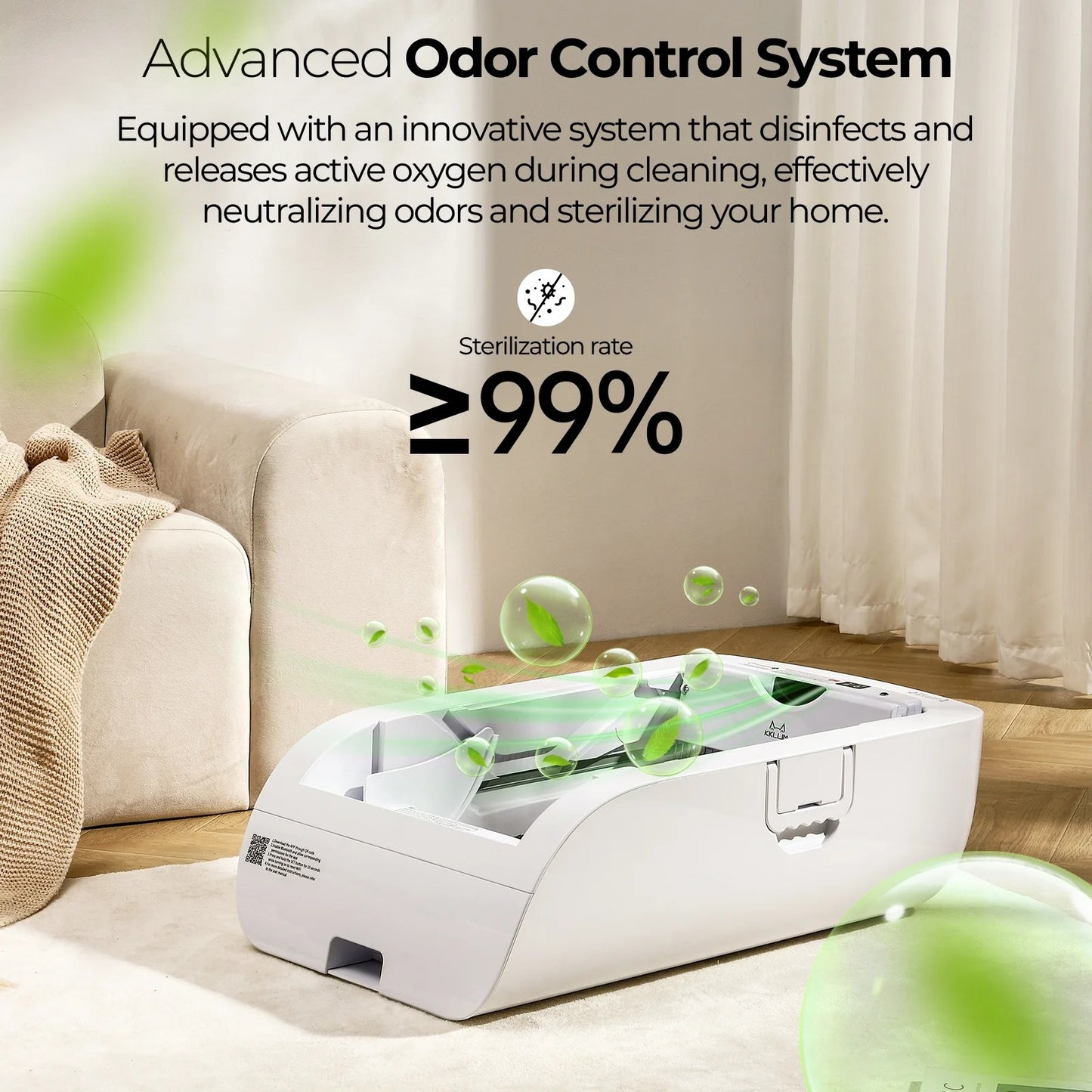 Automatic Self-Cleaning Cat Litter Box with Smart App Control, Dual Safety Sensors, and Odorless